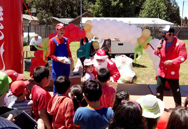 Show navideño para empresa Coca Cola